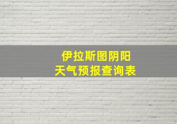 伊拉斯图阴阳天气预报查询表