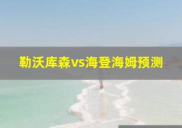 勒沃库森vs海登海姆预测