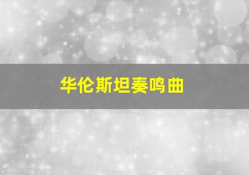 华伦斯坦奏鸣曲