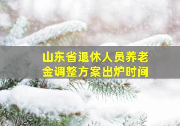 山东省退休人员养老金调整方案出炉时间