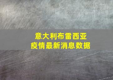 意大利布雷西亚疫情最新消息数据