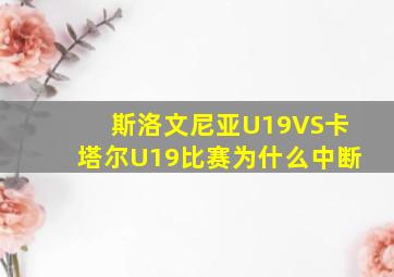 斯洛文尼亚U19VS卡塔尔U19比赛为什么中断