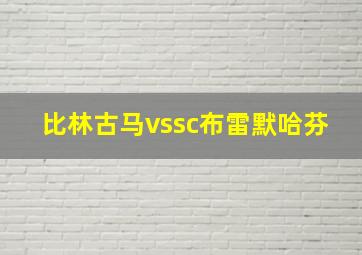 比林古马vssc布雷默哈芬