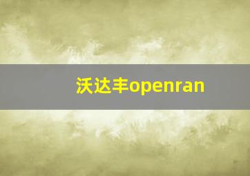 沃达丰openran