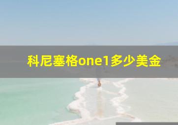 科尼塞格one1多少美金