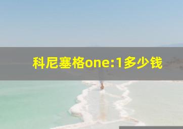 科尼塞格one:1多少钱