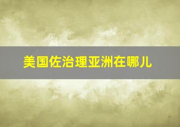 美国佐治理亚洲在哪儿