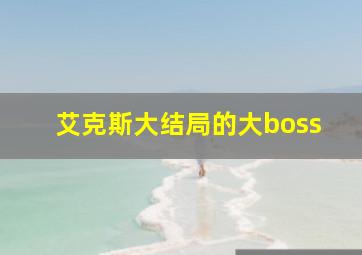 艾克斯大结局的大boss