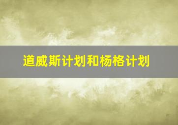 道威斯计划和杨格计划