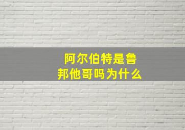 阿尔伯特是鲁邦他哥吗为什么