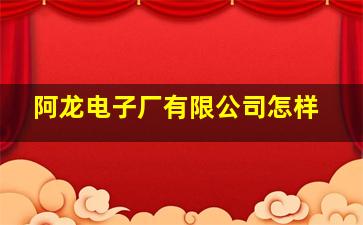 阿龙电子厂有限公司怎样