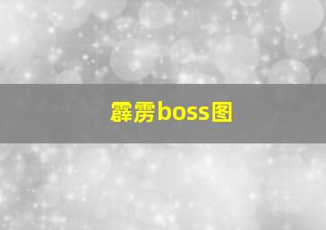 霹雳boss图