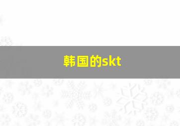 韩国的skt