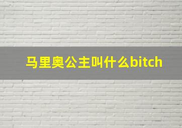 马里奥公主叫什么bitch